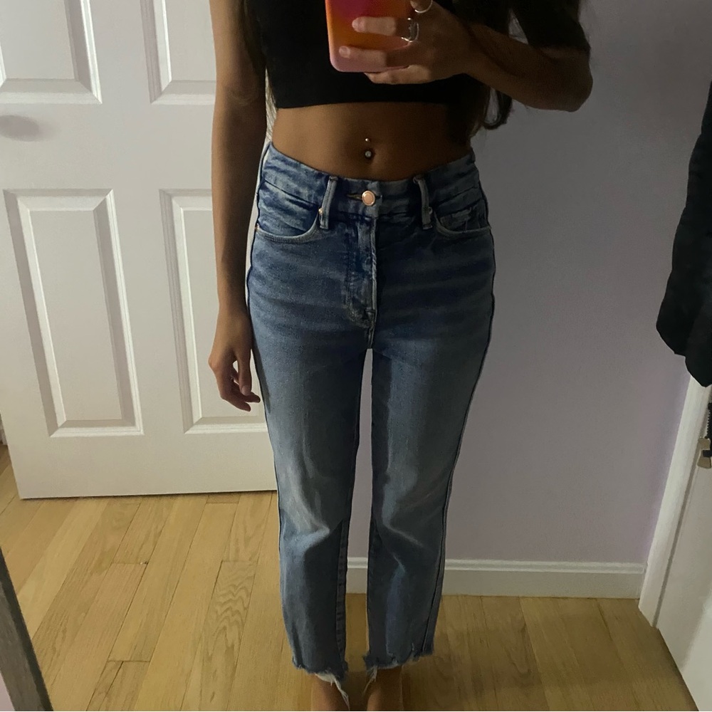 Good American Light Blue Ankle Jeans